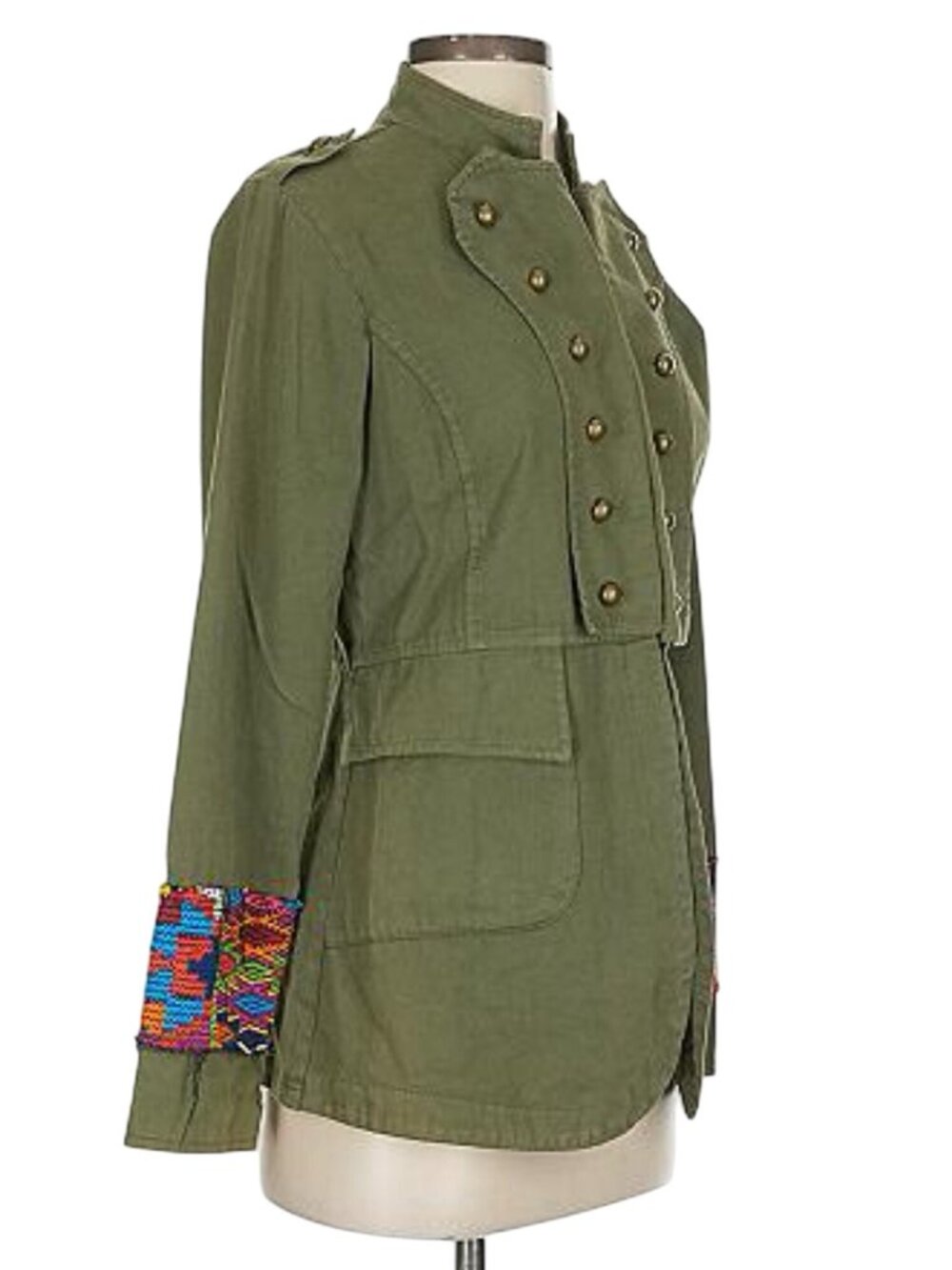 RARE Jen's Pirate Booty Embroidered Military Jacket XS| Boho Coastal Cowgirl 70s - Picture 7 of 16